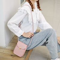Women's Small Pu Leather Solid Color Streetwear Square Crossbody Bag main image 4