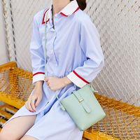 Women's Pu Leather Leather Solid Color Streetwear Square Zipper Crossbody Bag main image 2