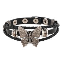 Punk Bow Knot Alloy Cowhide Patchwork Women's Bracelets Necklace sku image 2