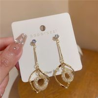 1 Pair Simple Style Water Droplets Mesh Sterling Silver Drop Earrings sku image 1