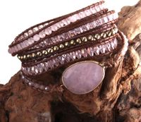 Wholesale Ethnic Style Round Natural Stone Beaded Artificial Gemstones Bracelets sku image 4