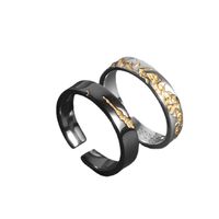 Commute Color Block Copper Irregular Plating Gold Plated Men's Open Rings main image 2