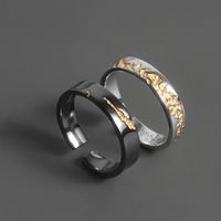 Commute Color Block Copper Irregular Plating Gold Plated Men's Open Rings main image 1