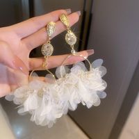 1 Pair Japanese Style Flower Cloth Drop Earrings sku image 10