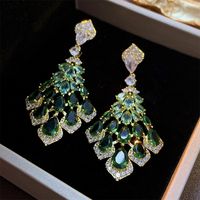 1 Pair Simple Style Butterfly Inlay Copper Zircon Drop Earrings main image 1