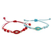 Casual Simple Style Devil's Eye Mixed Materials Enamel Braid Unisex Bracelets main image 2