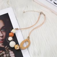 Casual Simple Style Round Oval Plastic Resin Wholesale Sweater Chain main image 5