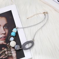 Casual Simple Style Round Oval Plastic Resin Wholesale Sweater Chain main image 3