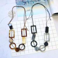 Sweet Simple Style Round Rectangle Arylic Wholesale Sweater Chain main image 1