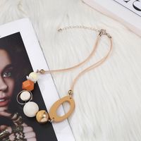 Casual Simple Style Round Oval Plastic Resin Wholesale Sweater Chain sku image 1