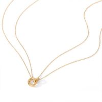 Simple Style Solid Color Stainless Steel Plating Gold Plated Layered Necklaces main image 3