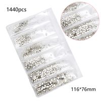 Simple Style Square Glass Nail Decoration Accessories 1 Set sku image 1