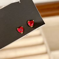 Simple Style Butterfly Copper Inlay Ear Studs sku image 3