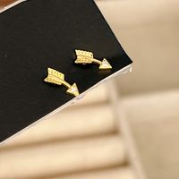 Simple Style Butterfly Copper Inlay Ear Studs sku image 2