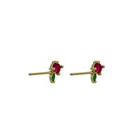 Simple Style Butterfly Copper Inlay Ear Studs main image 3