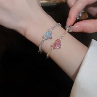 Simple Style Square Copper Inlay Zircon Bracelets main image 4