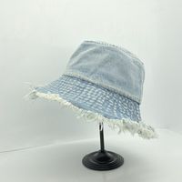 امرأة غير رسمي أسلوب بسيط اللون الصامد طنف واسعة قبعة دلو sku image 4