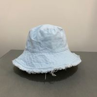 Unisex Casual Korean Style Solid Color Flat Eaves Bucket Hat main image 3