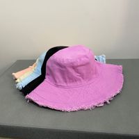 Unisex Casual Korean Style Solid Color Flat Eaves Bucket Hat main image 6