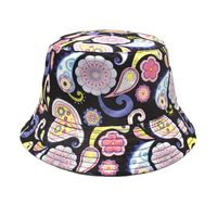 Women's Fashion Geometric Printing Flat Eaves Bucket Hat sku image 49