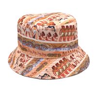 Unisex Fashion Geometric Printing Flat Eaves Bucket Hat sku image 21