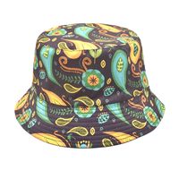 Women's Fashion Geometric Printing Flat Eaves Bucket Hat sku image 57