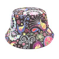 Women's Fashion Geometric Printing Flat Eaves Bucket Hat sku image 54