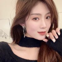 1 Pair Korean Style Heart Shape Alloy Drop Earrings main image 3