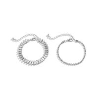 Simple Style Classic Style Shiny Round Rectangle Iron Inlay Glass Women's Bracelets main image 3