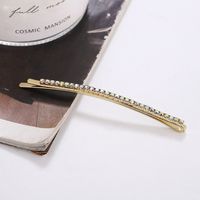 Simple Style Solid Color Alloy Inlay Rhinestones Hair Clip main image 5