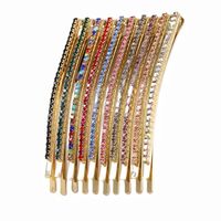 Style Simple Couleur Unie Alliage Incruster Strass Pince À Cheveux main image 2