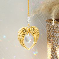New Simple Wings Crystal Wind Chime Ornament main image 3