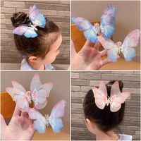 Sweet Butterfly Bow Knot Plain Weave Hair Clip main image 3