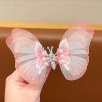 Sweet Butterfly Bow Knot Plain Weave Hair Clip sku image 4