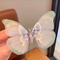 Sweet Butterfly Bow Knot Plain Weave Hair Clip sku image 8