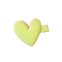 Cute Heart Shape Gold Velvet Hair Clip main image 2