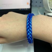 Classic Style Solid Color Silica Gel Braid Unisex Wristband sku image 18