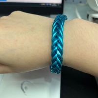 Simple Style Solid Color Silica Gel Braid Unisex Wristband sku image 8