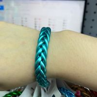 Simple Style Solid Color Silica Gel Braid Unisex Wristband sku image 9