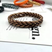 Simple Style Solid Color Silica Gel Braid Unisex Wristband sku image 13