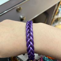 Simple Style Solid Color Silica Gel Braid Unisex Wristband sku image 12