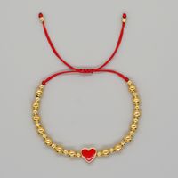 Simple Style Pentagram Heart Shape Artificial Crystal Copper Beaded Women's Jewelry Set sku image 4