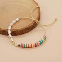 Sweet Letter Color Block Arylic Soft Clay Wholesale Bracelets main image 5
