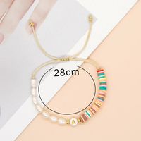 Sweet Letter Color Block Arylic Soft Clay Wholesale Bracelets main image 3