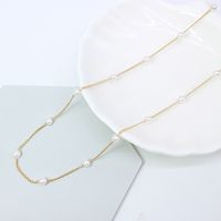 Wholesale Jewelry Elegant Round Imitation Pearl Iron Plating Necklace main image 1