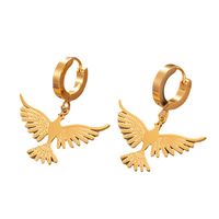 304 Stainless Steel 18K Gold Plated Casual Vintage Style Plating Pigeon Earrings Necklace main image 2