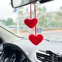 Hand-crocheted Chlorophytum Potted Yarn Car Rearview Mirror Creative Ornament main image 4