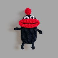 Niche Creative Cute Cartoon Car Key Case Sausage Mouth Wool Automobile Hanging Ornament Big Mouth Monster Buckle Key Case Cover main image 4