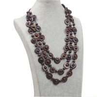 Ethnic Style Color Block Wood Patchwork Women's Necklace sku image 6
