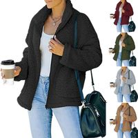 Women's Preppy Style Solid Color Zipper Coat Woolen Coat main image 1